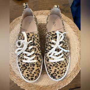 Leopard Print Sneakers with White Laces